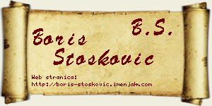 Boris Stošković vizit kartica